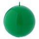 Vela de Altar esfera Ceralacca verde diâm. 10 cm s1
