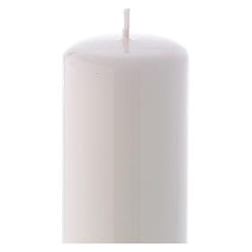 Ceralacca wax candle 20x6 cm, white