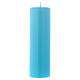 Altarkerze mit hellblauem Lack überzogen, glänzend 20x6 cm s1