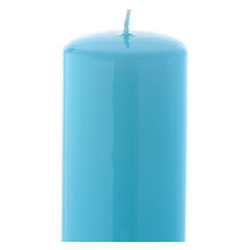 Ceralacca wax candle 20x6 cm, light blue