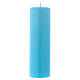 Vela litúrgica brilhante Ceralacca 20x6 cm azul s1