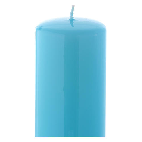 Light blue candle 20x6 cm, Ceralacca collection 2