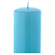 Light blue candle 20x6 cm, Ceralacca collection s2
