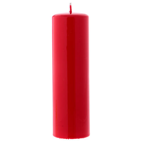 Vela litúrgica brilhante Ceralacca 20x6 cm vermelho 1