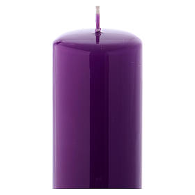 Bougie liturgique brillante Ceralacca 20x6 cm violet