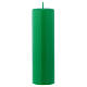 Altarkerze mit grünem Lack überzogen, glänzend 20x6 cm s1