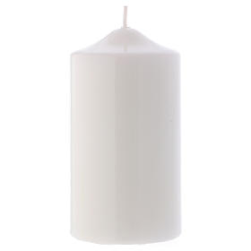 Candelotto Liturgico Lucido Ceralacca 15x8 cm bianco