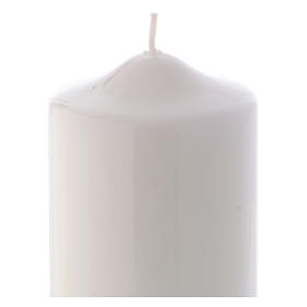 Candelotto Liturgico Lucido Ceralacca 15x8 cm bianco