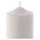 White altar candle 15x8 cm, Ceralacca collection s2
