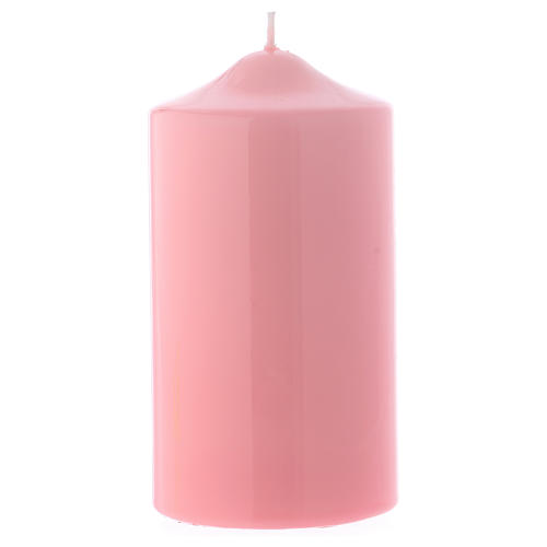 Pink candle 15x8 cm, Ceralacca collection 1