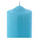 Light blue candle 15x8 cm, Ceralacca collection s2
