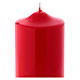 Bougie d'autel brillante Ceralacca 15x8 cm rouge s2