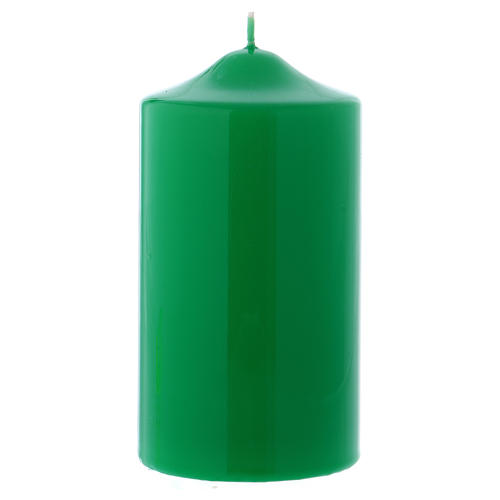 Ceralacca wax candle 15x8 cm, green 1