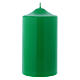 Green altar candle 15x8 cm, Ceralacca collection s1