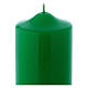 Green altar candle 15x8 cm, Ceralacca collection s2