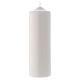 Candelotto Liturgico Lucido Ceralacca 24x8 cm bianco s1