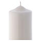 White altar candle 24x8 cm, Ceralacca collection s2