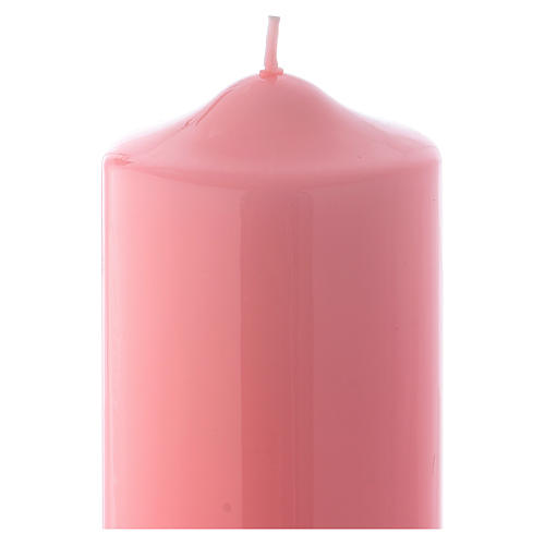 Pink altar candle 24x8 cm, Ceralacca collection 2