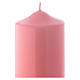 Pink altar candle 24x8 cm, Ceralacca collection s2