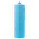 Light blue altar candle 24x8 cm, Ceralacca collection s1