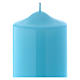 Light blue altar candle 24x8 cm, Ceralacca collection s2