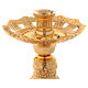 Candle holder in gold-plated brass 24 cm s4