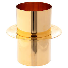 Joint piece for Easter Candles in golden brass diam. 8 cm