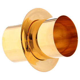 Joint piece for Easter Candles in golden brass, 8 cm diam