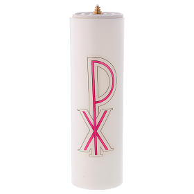 Liquid wax candle with container, XP symbol 25 cm