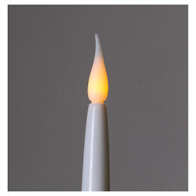 Electric taper candles with flickering flame effect