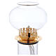 Windproof glass and golden metal 30 cm for liquid wax candles s2
