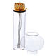 Windproof glass and golden metal 30 cm for liquid wax candles s3