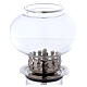 Windproof torch, 12 in, glass and silver metal, liquid wax s2