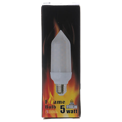 2 ampoules LED E27 avec effet flamme