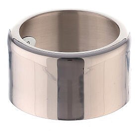 Decorative candle ring of nickel-plated brass 1 1/4 in