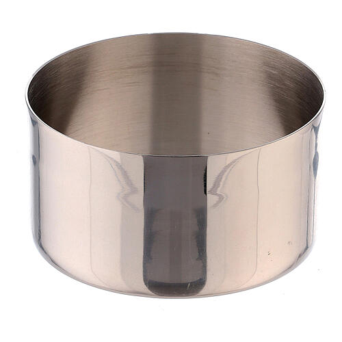 Decorative candle ring of nickel-plated brass 1 1/4 in 2