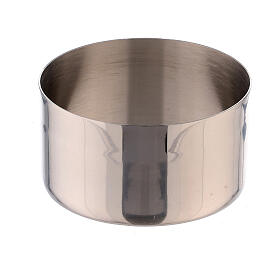Nickel-plated brass candle ring 6 cm