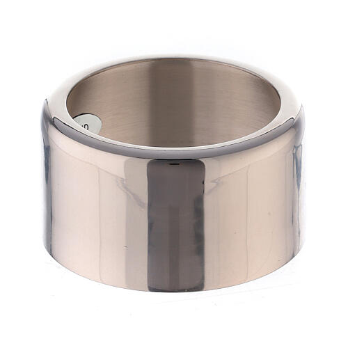 Candle ring in shiny silver brass 7 cm 1