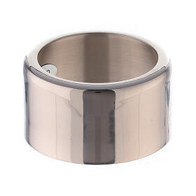 Polished nickel-plated brass candle ring 2 3/4 in