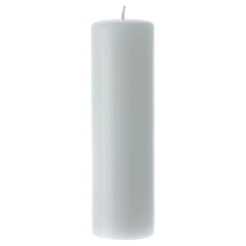Altar candle in white wax 200x60 mm 1