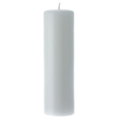 Altar candle in white wax 200x60 mm 2