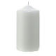 Altar opaque white candle 15x8 cm s1