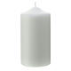 Altar opaque white candle 15x8 cm s2
