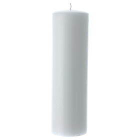 Cierge d'autel blanc mat 150x80 mm
