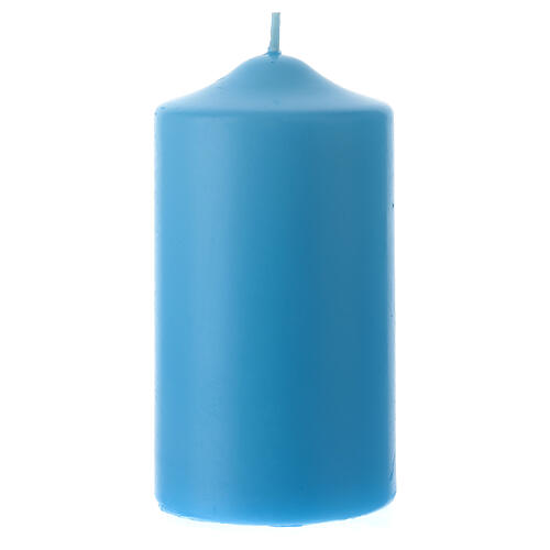 Altar candle in light blue wax 150x80 mm 1