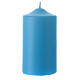 Altar candle in light blue wax 150x80 mm s2