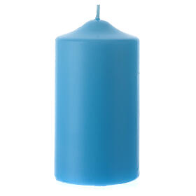 Altar candle matte light blue 150x80 mm