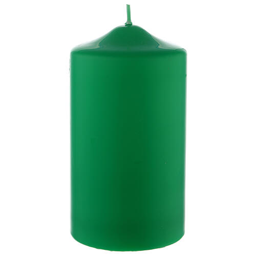 Altar candle, opaque green, 15x8 cm 1