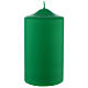 Altar candle, opaque green, 15x8 cm s1