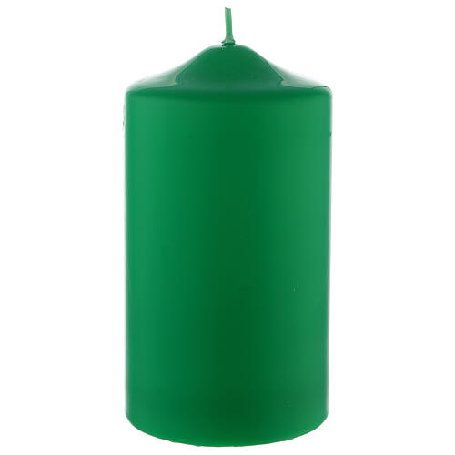 Vela de altar verde opaca 150x80 mm 1